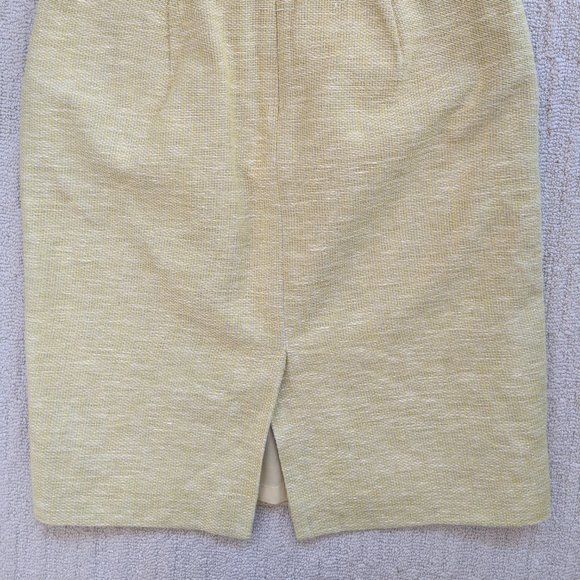 Banana Republic pale yellow tweed pencil skirt - Picture 6 of 12